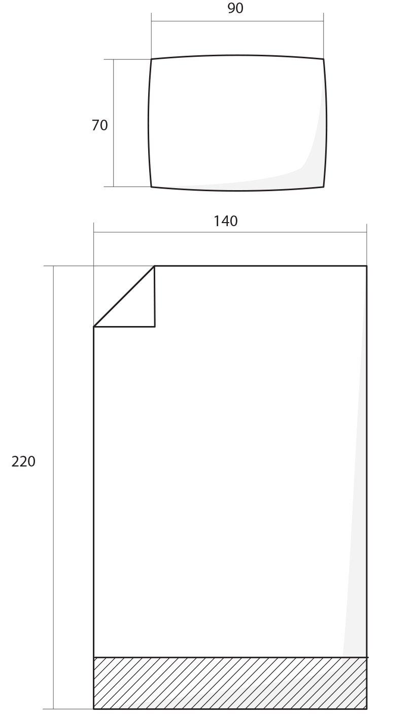 ilustrace prodloužená délka povlečení